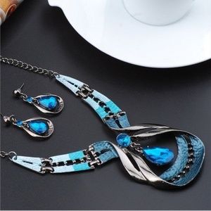 Valentine's Day gift water droplets set necklace
